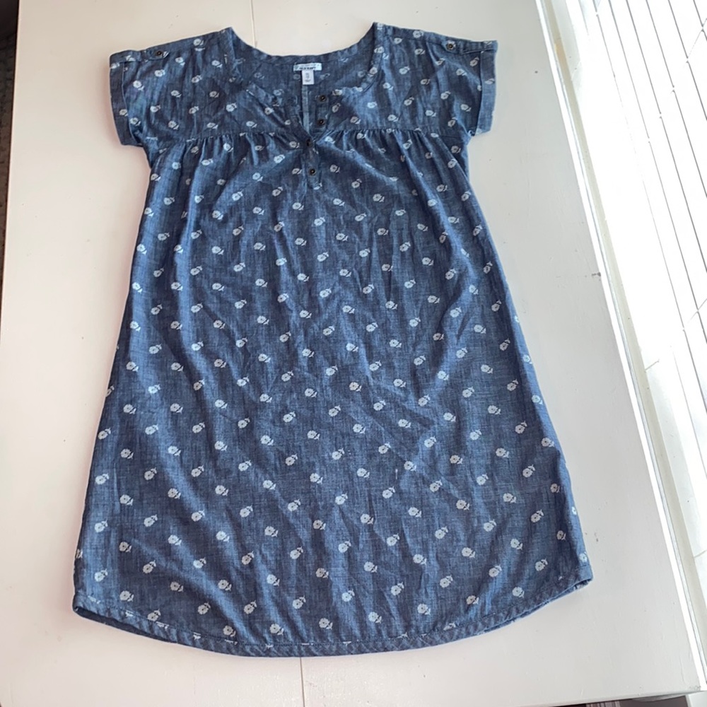 Floral chambray dress